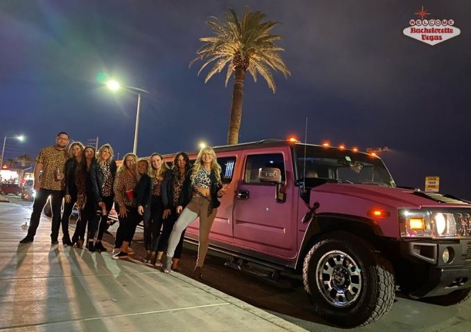 pink hummer limo bachelorette